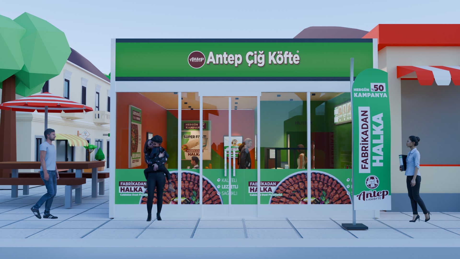 Tarihi Antep Çiğköfte şube cephesi
